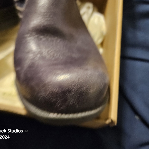 Blue Suede Leather Shorty Ankle Boots Admiral Blue Americana 9 Wide Paris - Picture 14 of 16